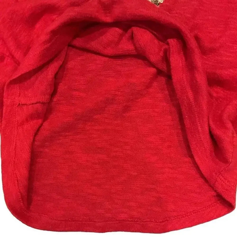 The Children's Place Red Sequin Heart #LOVE Long Sleeve Graphic Shirt Size M 7/8